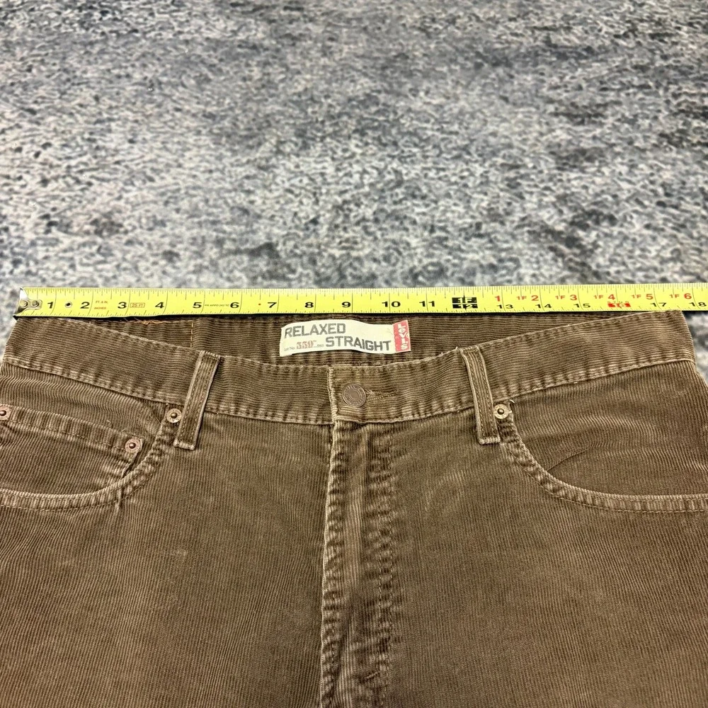 VTG Levi's 559 Corduroy Pants Relaxed Straight Mens 34x31 Brown Baggy Skater Y2K